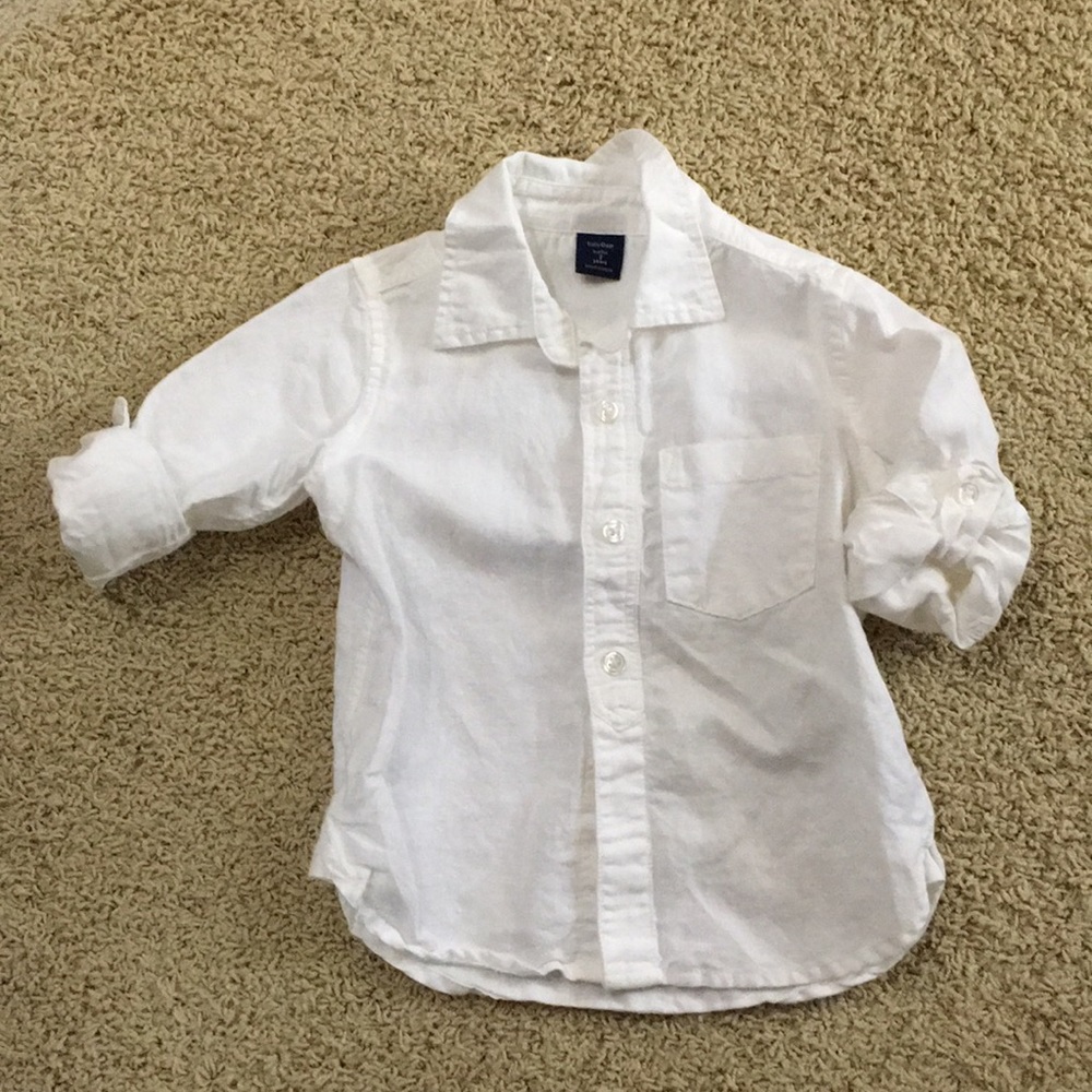 BabyGap white linen shirt